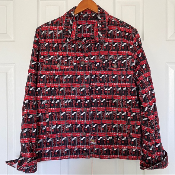 Kenzo Black and Red logo Denim Jacket - Picture 4 of 13